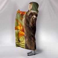 Cute Sussex Spaniel Print Hooded Blanket-Free Shipping - Deruj.com