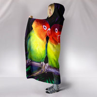 Love Bird Print Hooded Blanket-Free Shipping - Deruj.com