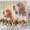 Cute Beagle Print Shower Curtain-Free Shipping - Deruj.com