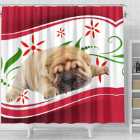 Shar Pei Dog Print Shower Curtain-Free Shipping - Deruj.com