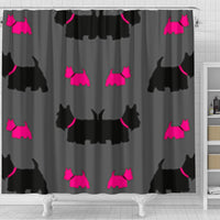 Scottish Terrier Dog Print Shower Curtain-Free Shipping - Deruj.com