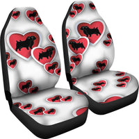 Norfolk Terrier Dog In Heart Print Car Seat Covers-Free Shipping - Deruj.com