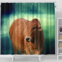 Boran cattle (cow) Print Shower Curtain-Free Shipping - Deruj.com