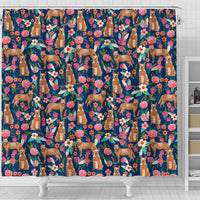 Australian Cattle Dog Floral Print Shower Curtains-Free Shipping - Deruj.com