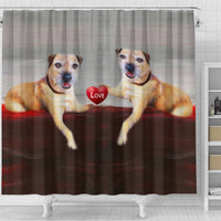 Border Terrier Love Print Shower Curtain-Free Shipping - Deruj.com