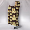 Bulldog Pattern Print Hooded Blanket-Free Shipping - Deruj.com