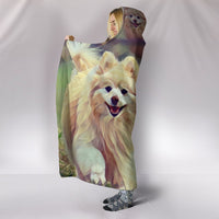 Pomeranian Dog Art Print Hooded Blanket-Free Shipping - Deruj.com