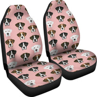 Boxer Dog On Pink Print Car Seat Covers-Free Shipping - Deruj.com