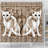 Oriental Shorthair Cat Print Shower Curtain-Free Shipping - Deruj.com