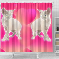 Devon Rex Cat Print Shower Curtain-Free Shipping - Deruj.com