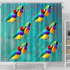 Gouldian Finch Bird Print Shower Curtains-Free Shipping - Deruj.com
