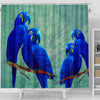 Hyacinth Macaw Parrot Print Shower Curtains-Free Shipping - Deruj.com