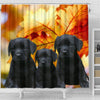 Black Labrador Print Shower Curtains-Free Shipping - Deruj.com