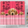 Golden Retriever Dog Print Shower Curtain-Free Shipping - Deruj.com