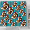 Cavalier King Charles Spaniel Dog On Heart Print Shower Curtains-Free Shipping - Deruj.com