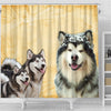 Alaskan Malamute Print Shower Curtains-Free Shipping - Deruj.com