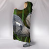 Grey Heron Bird Print Hooded Blanket-Free Shipping - Deruj.com