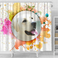 Colorful Labrador Retriever Dog Print Shower Curtain-Free Shipping - Deruj.com