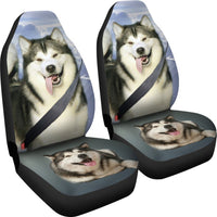 Laughing Alaskan Malamute Print Car Seat Covers- Free Shipping - Deruj.com