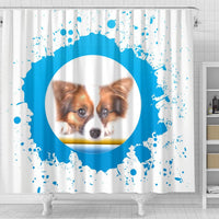 Cute Papillon Dog Print Shower Curtain-Free Shipping - Deruj.com