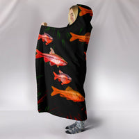Cherry Barb Fish Print Hooded Blanket-Free Shipping - Deruj.com