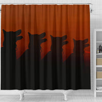 Amazing German Shepherd Dog Shadow Art Print Shower Curtains-Free Shipping - Deruj.com