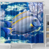 Grey And Yellow Tang Fish Print Shower Curtain-Free Shipping - Deruj.com