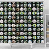 West Highland White Terrier In Lots Print Shower Curtain-Free Shipping - Deruj.com