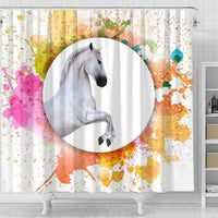 Lipizzan Horse Print Shower Curtain-Free Shipping - Deruj.com