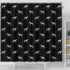 Amazing Whippet Dog Pattern Print Shower Curtains-Free Shipping - Deruj.com