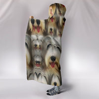 Bearded Collie Dog Lots Print Hooded Blanket-Free Shipping - Deruj.com