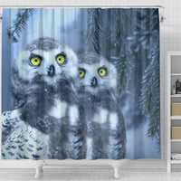 Amazing Snow Owl Bird Print Shower Curtains-Free Shipping - Deruj.com