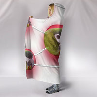 Red Shouldered Macaw Parrot Print Hooded Blanket-Free Shipping - Deruj.com