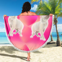 Devon Rex Cat Print Beach Blanket-Free Shipping - Deruj.com
