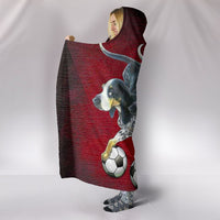 Bluetick Coonhound Dog Print Hooded Blanket-Free Shipping - Deruj.com