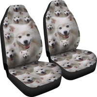 American Eskimo Dog In Lots Print Car Seat Covers-Free Shipping - Deruj.com