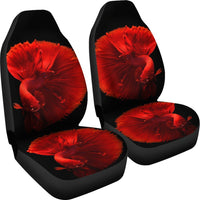 Red Betta Fish Print Car Seat Covers-Free Shipping - Deruj.com