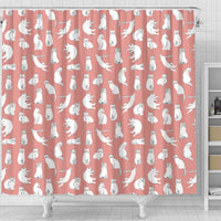 Persian Cat Pattern Print Shower Curtains-Free Shipping - Deruj.com