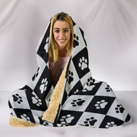 Paws Print Hooded Blanket-Free Shipping - Deruj.com