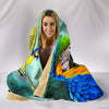 Blue And Yellow Macaw Parrot Print Hooded Blanket-Free Shipping - Deruj.com
