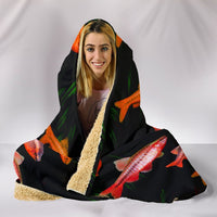 Cherry Barb Fish Print Hooded Blanket-Free Shipping - Deruj.com