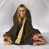 Irish Terrier Print Hooded Blanket-Free Shipping - Deruj.com