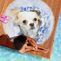 Chihuahua Dog Art Print Limited Edition Beach Blanket-Free Shipping - Deruj.com